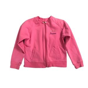 Girls Monogrammed ZipUp Jacket Size  MEDIUM 7 / 8